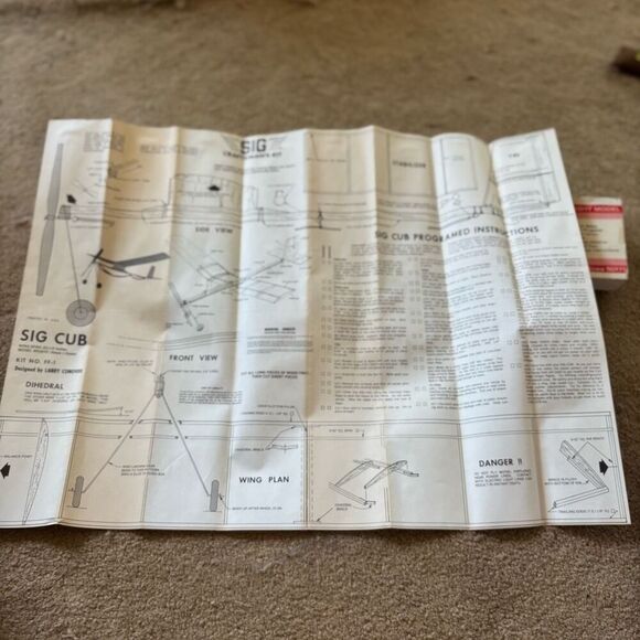 Sig Cub KIT FF-1 Balsa Plane For Parts *Read* - Picture 7 of 7